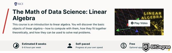 Online Algebra Course - Linear Algebra edX Course