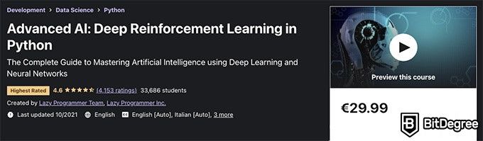 Online Artificial Intelligence Course: Advanced AI Course