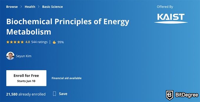 Melhor Curso de Bioquímica Online: Princípios bioquímicos do metabolismo energético..