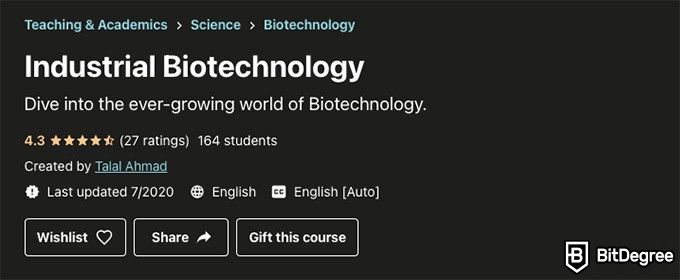 Online Biochemistry Course: Industrial Biotechnology Course