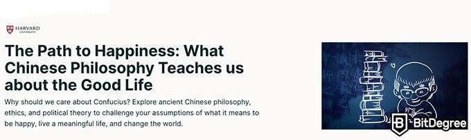 Online ethics courses: The Path to Happiness: What Chinese Philosophy Teaches us about the Good Life course on edX.