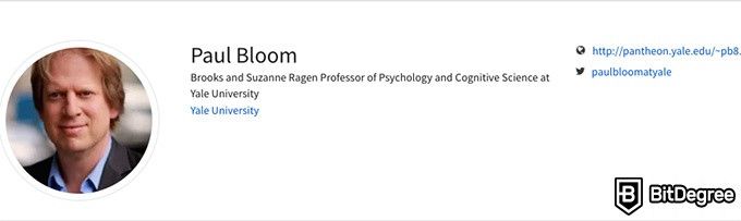 Các khóa học đạo đức trực tuyến: Người hướng dẫn Paul Bloom trên Coursera.