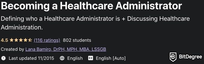 Online Healthcare Degrees: healthcare administrator course.