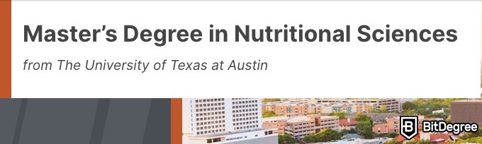 Online Healthcare Degrees: Master's Degree in Nutritional Sciences program.