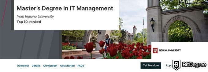 Online information technology degree: Master's Degree in IT Management on edX.