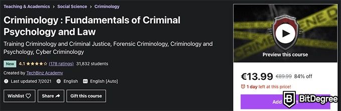 Cursos de derecho online: Criminología.