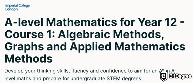 Online Math Courses: a-level mathematics course