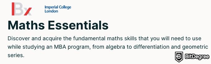 Online Math Courses: maths essentials class