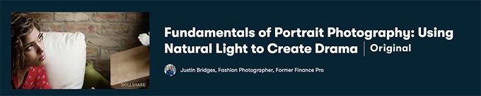 Online photography classes: fundamentals of portrait photography course