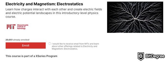 Online physics courses: electricity and magnetism