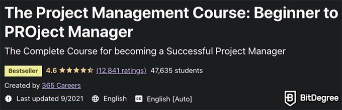 Online Project Management Degree: beginner to project manager course.