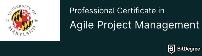 Online Project Management Degree: professional certificate in agile course.