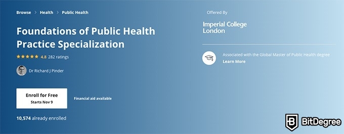 Online public health degree: Public Health Practice specialization