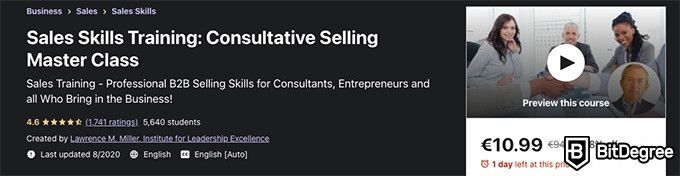 Online sales training: Consultative Selling Master Class