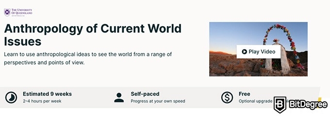 Online social sciences degree: Anthropology of Current World Issues course on edX.