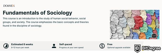 Online social sciences degree: Fundamentals of Sociology on edX.