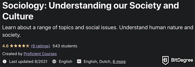 Online Sociology Degree: understanding our society and culture course.