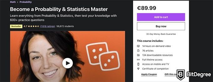 Online statistics course: become a probability and statistics master.