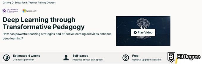 Online teaching courses: deep learning through transformative pedagogy.