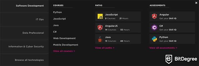 Ulasan Pluralsight: daftar kursus Pluralsight.