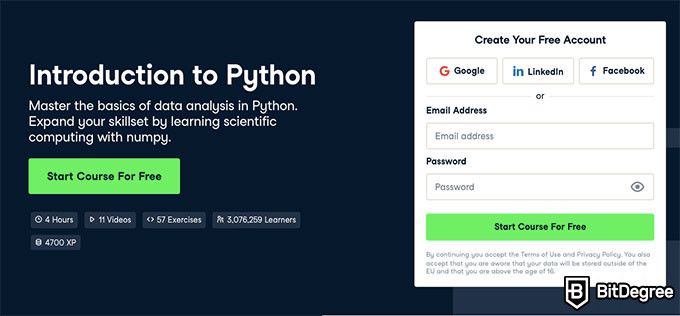 Các lớp học Python: giới thiệu về datacamp python.