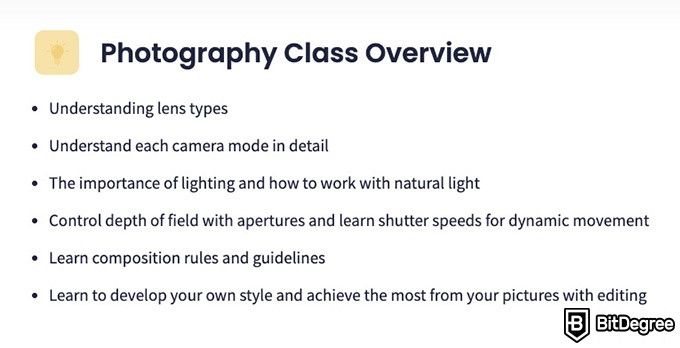 Análise do Shaw Academy: visão geral do curso de fotografia