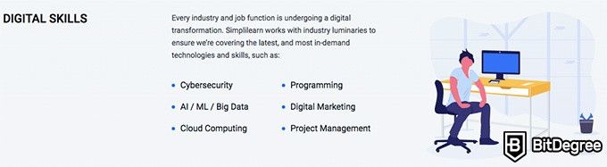 Simplilearn reviews: digital skills.