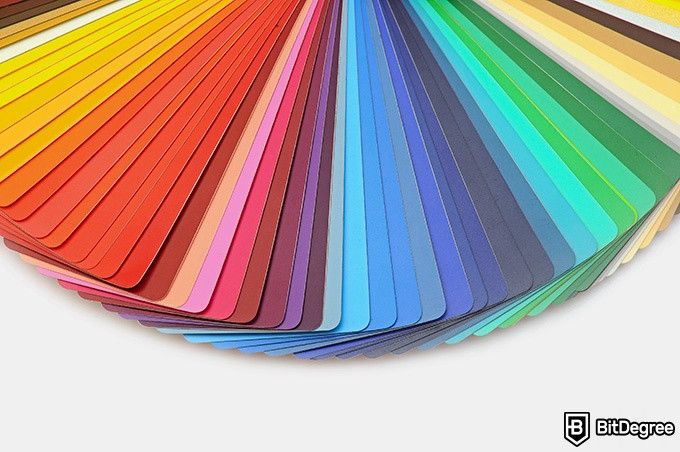 Skillshare Graphic Design: color swatch rainbow.