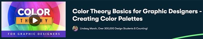 Melhores Cursos de Design Gráfico Skillshare: Básico de teoria de cores para designer gráficos.