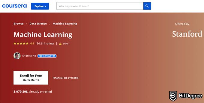 Cursos Online Stanford: Machine Learning.