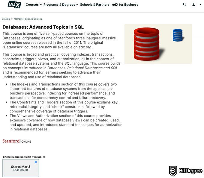 Kursus Basis Data Stanford: Advanced Topics in SQL.