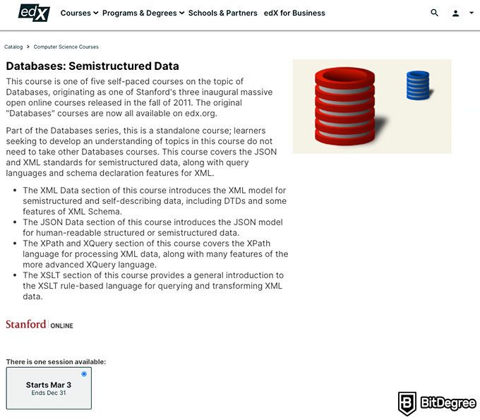 Kursus Basis Data Stanford: Semistructured Data.