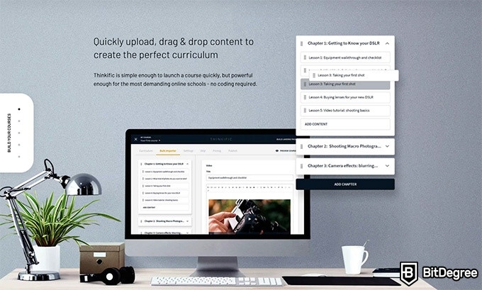 Thinkific reviews: easy course creation tool.