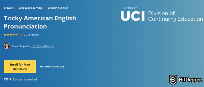 Cursos de TOEFL: Pronunciación americana.