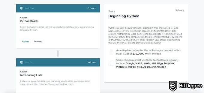 Análise da TeamTreeHouse: Curso de Python.