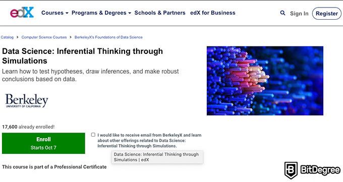 Kursus online UC Berkeley: Ilmu Data: Penalaran Inferensial melalui Simulasi.