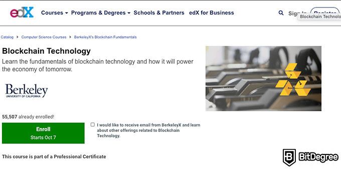 Kursus online UC Berkeley: kursus Teknologi Blockchain. 
