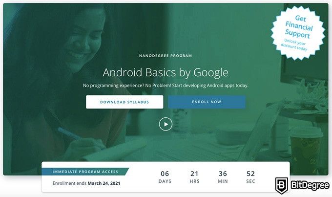 Udacity Android Nanodegree: Android basics by Google.