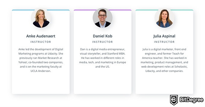 Udacity цифровой маркетинг: инструкторы.