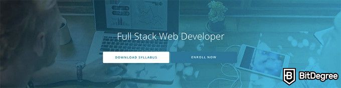 Udacity Full-Stack Web Developer: course ad banner.