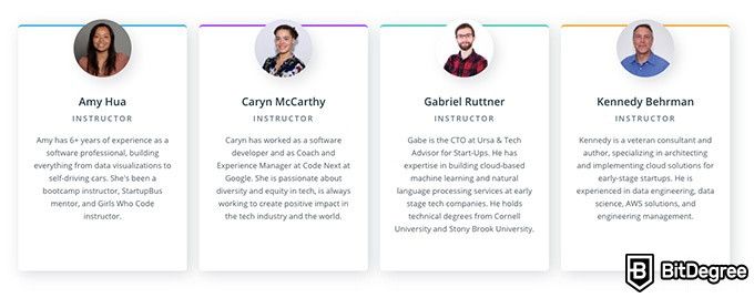 Udacity Full-Stack Web Developer: instructors of the course.