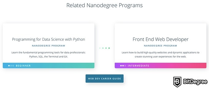 Introducción a la programación Udacity: Programas relacionados.