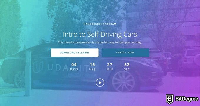Udacity беспилотные автомобили: введение в беспилотные автомобили.