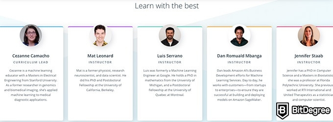 Pembelajaran mesin udacity: Instruktur.