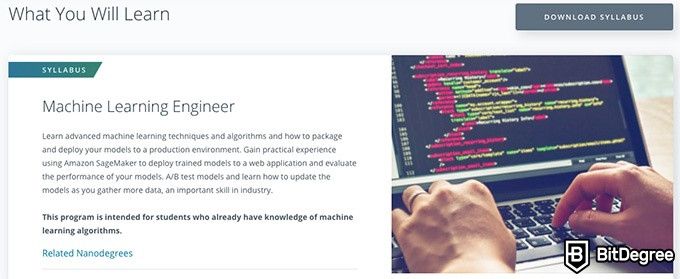 Udacity Machine Learning Nanodegree: ¿Qué aprenderás?.