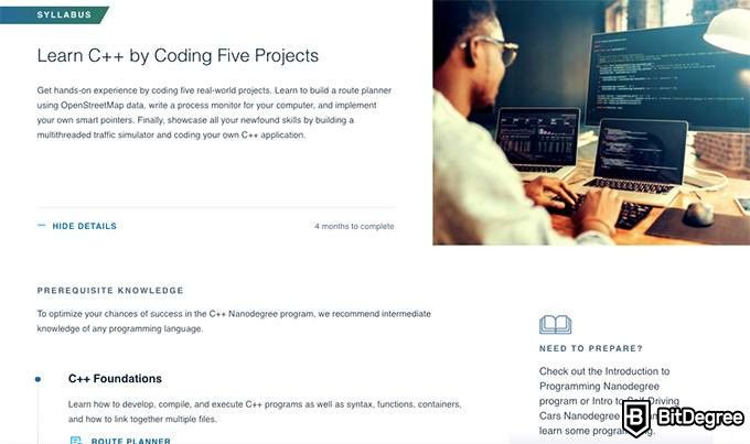 Udacity review: a C++ course on Udacity.