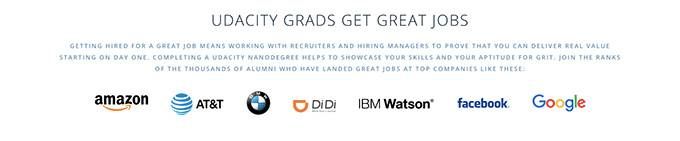 Udacity review: great jobs for Udacity graduates.