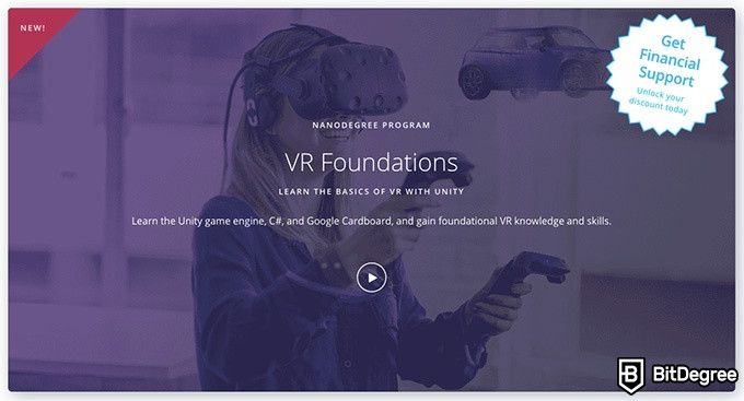 Réalité virtuelle udacity: fondations vr.