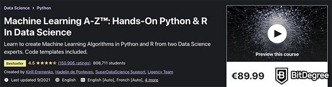 Best Udemy Data Science Courses: Machine Learning A-Z™