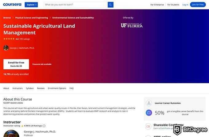 Kursus Online UF: Sustainable Agricultural Land Management.